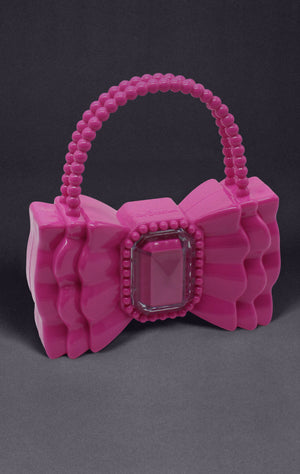 Bow Bag - Shiny Fluo Pink